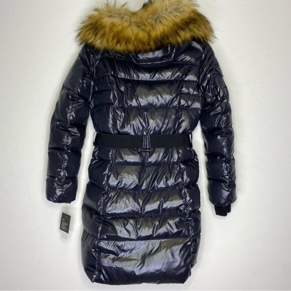 NWT S13 Chalet Puffer Coat Belt & Faux Fur Hood Women Size Small - Picture 5 of 9